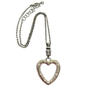 Brighton Silver Tone Heart Pendant Necklace